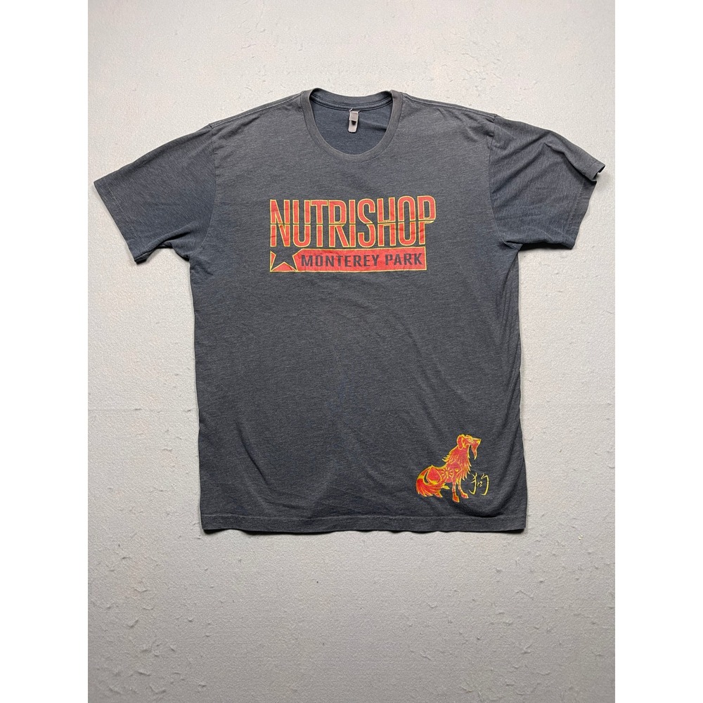 Nutrishop T Shirt Monterey Park Graphic Cotton Blend Gray XL Mens